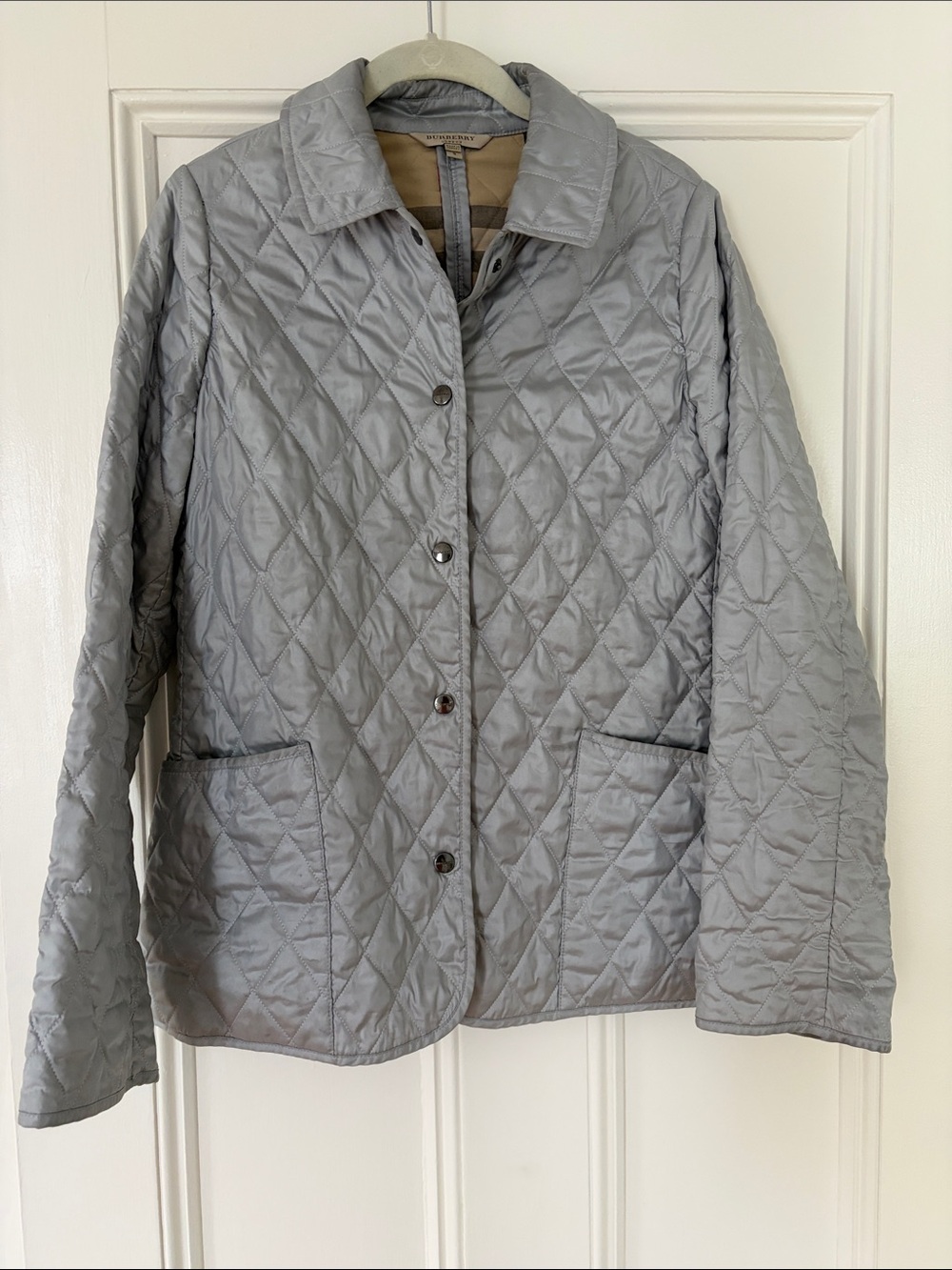 Burberry Light Gray Quilted Jacket